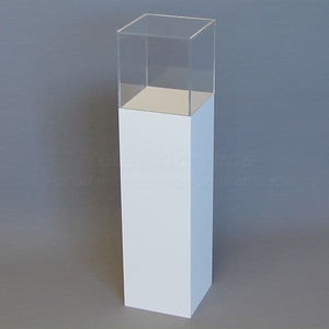 40cm square tall opal acrylic display pedestal