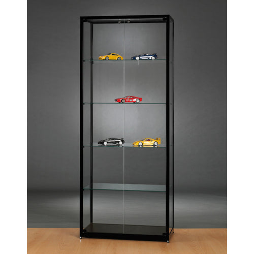 Aspire WMS 800 Front Opening Glass Display Cabinet Black