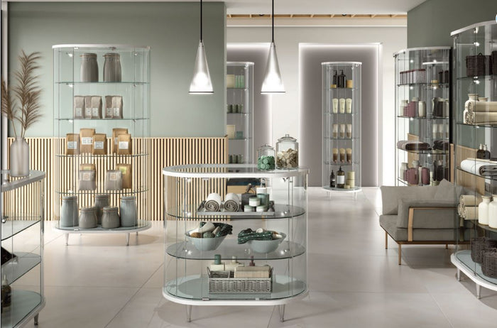 perfumes displayed elegantly