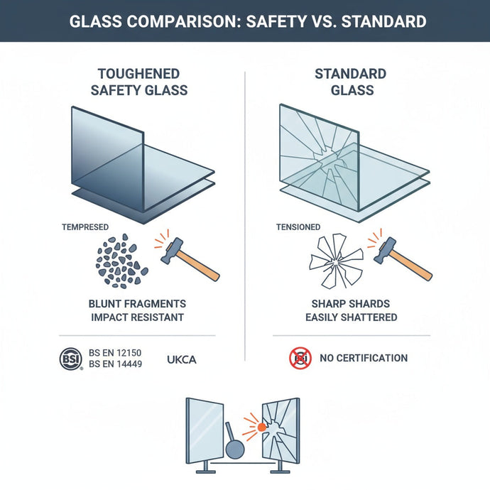 Toughened Safety Glass vs Standard Glass: Why UK Standards Matter for Your Display