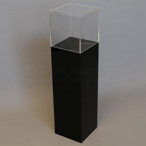 Acrylic Display Case Pedestal - Black
