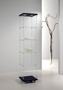 Slim glass discount display cabinet