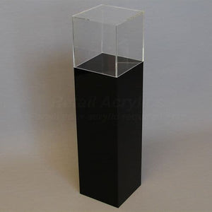 Acrylic Display Case Pedestal - Black