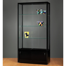 Aspire WME 1000 Glass Display Cabinet with Storage Black