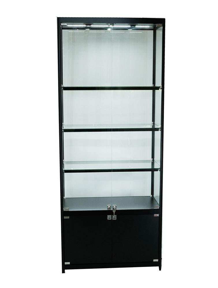 SOLARIS 800 x 400 x 1980mm Glass Cabinets W/storage