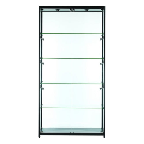 Vista Black Display Cabinet Tall Extra Wide