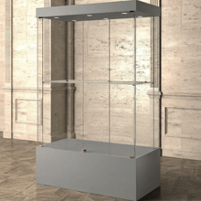 Bravura MU120 Museum Display Showcase - 120x200x60cm, Tempered Glass, LED Lighting, Custom Options - Display Cabinets Direct