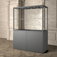Bravura MU160FM Museum Display Showcase with Storage - Display Cabinets Direct