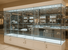 School Trophy Glass Showcase - Extra Wide - 3m Wide x 2.1m High - Display Cabinets Direct