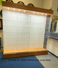 Custom 2m Wide Frameless Wooden Display Showcase