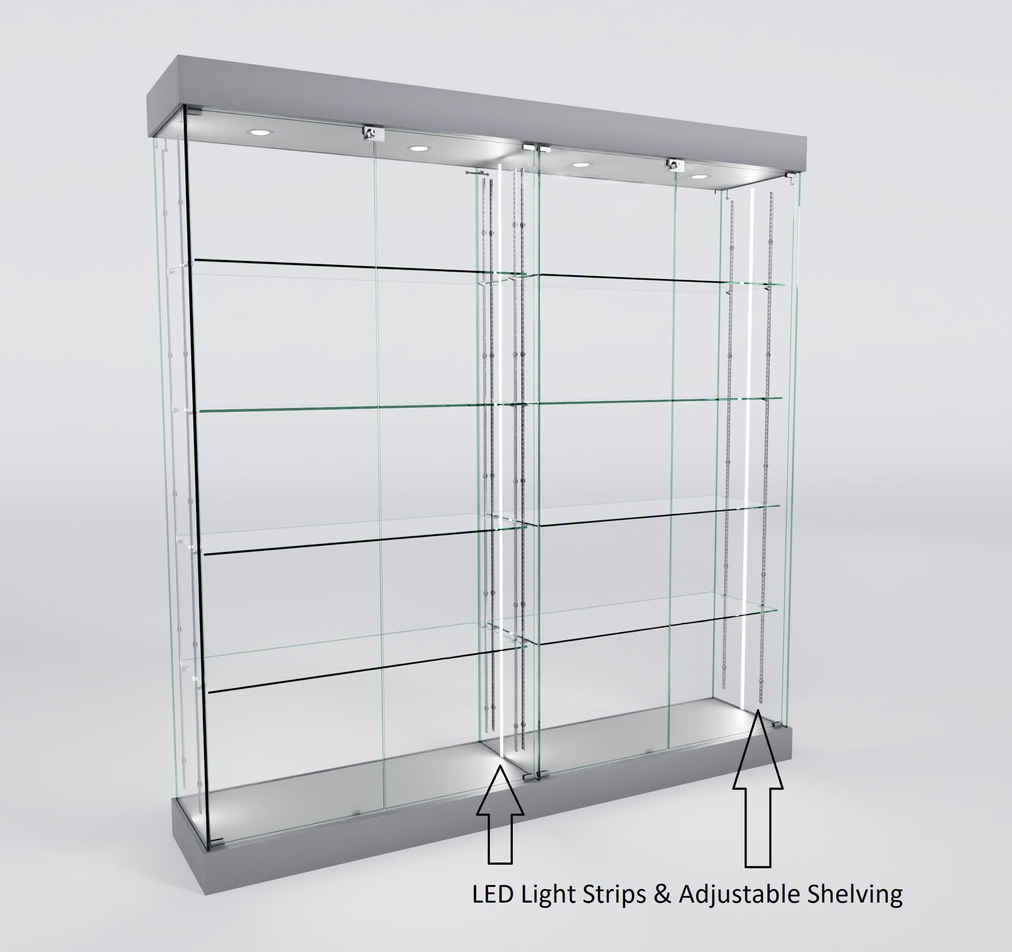 Premier 161CM Lockable Display Showcase & Storage – Display Cabinets Direct