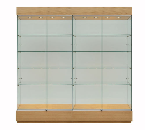 Custom 2m Wide Frameless Wooden Display Showcase