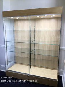 Custom 2m Wide Frameless Wooden Display Showcase