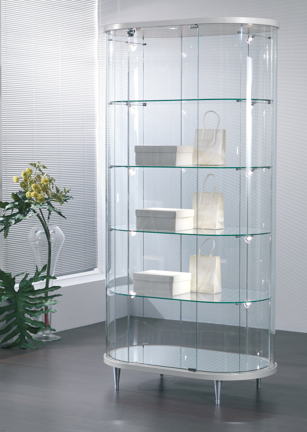 Elegance Lite Large Oval Display Showcase