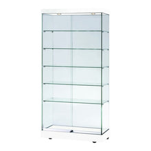 Napoli White Display Cabinet Tall Wide