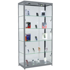 Element Aluminium Shop Display Cabinet 80cm wide 40cm deep