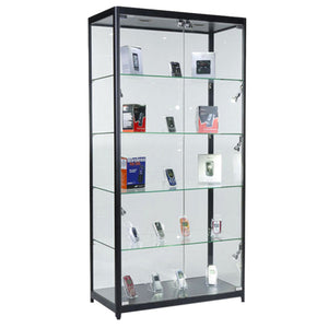 Element Black Aluminium Display Cabinet (100cm wide, 40cm deep)