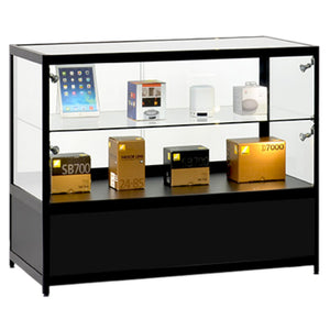 Element Black Aluminium Shop Storage Counter (100cm wide, 50cm deep)