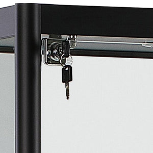 Element Black Aluminium Display Cabinet (100cm wide, 40cm deep)