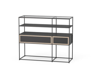 Caroline Display Shelving Furniture With Glass Top MR-TG-CD05