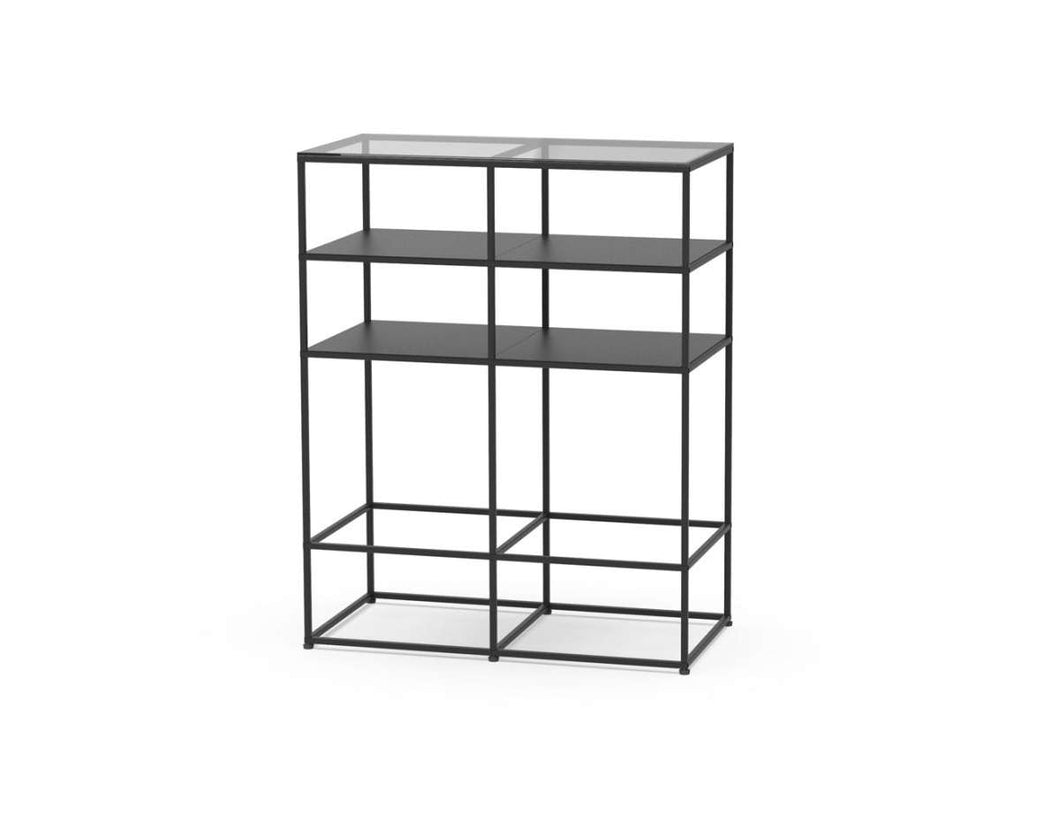Caroline Freestanding Display Element with Glass Top SF-TG06