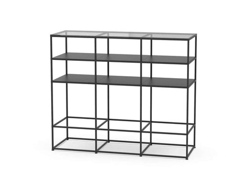 Caroline Freestanding Display Element with Glass Top SF-TG07