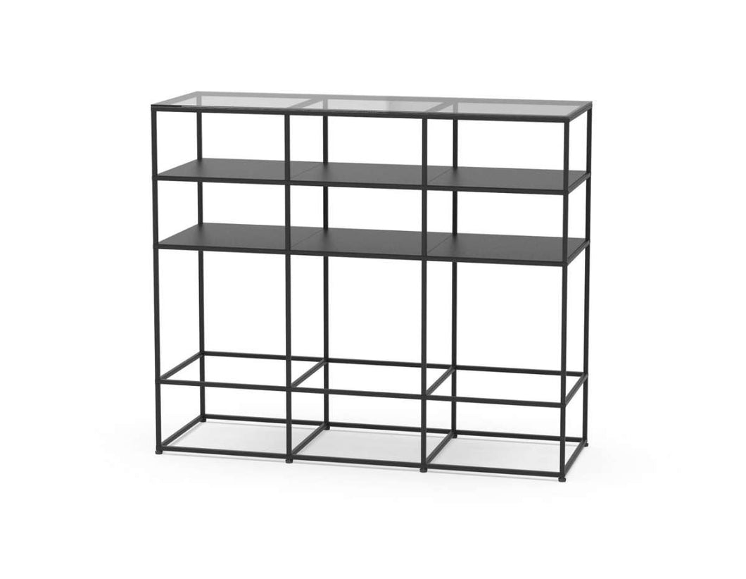 Caroline Freestanding Display Element with Glass Top SF-TG07