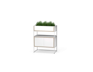 Caroline Display Storage With Planter Boxes and Doors SR-CD-PB02