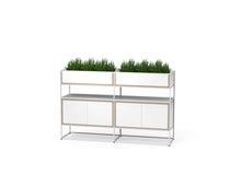 Caroline Display Storage With Planter Boxes and Doors SR-CD-PB06