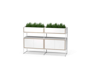 Caroline Display Storage With Planter Boxes and Doors SR-CD-PB06