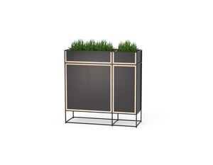 Caroline Display Storage With Planter Boxes and Doors SR-CD-PB07