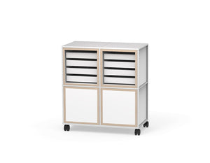 Caroline Display Shelving Trolley With Trays and Doors TR-CD10