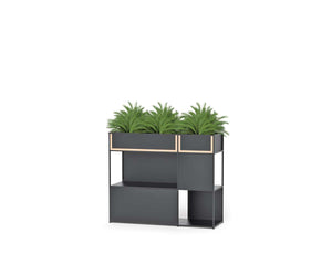 Caroline Display shelving With Planter Boxes  SB-CD-PBD-FW01