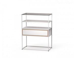 Caroline Display Shelving Furniture With Glass Top MR-TG-CD04