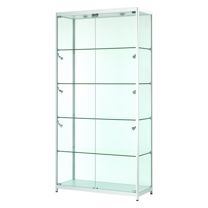 Vista Silver Display Cabinet Tall Extra Wide – Display Cabinets Direct