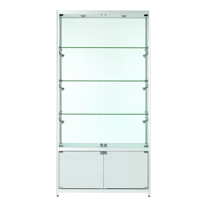 Vista Silver Display Cabinet Tall Extra Wide (with storage) – Display ...