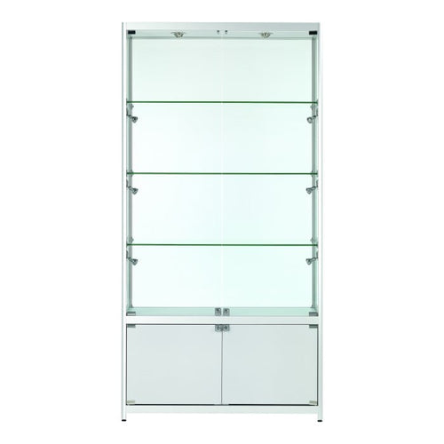 Vista Silver Display Cabinet Tall Extra Wide (with storage)
