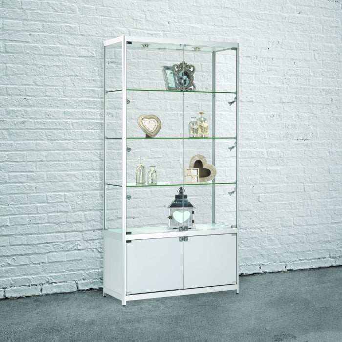 Vista Silver Display Cabinet Tall Extra Wide (with storage) – Display ...