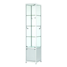 Vista Silver Display Cabinet Tall Narrow (with storage)