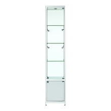 Vista Silver Display Cabinet Tall Narrow (with storage)