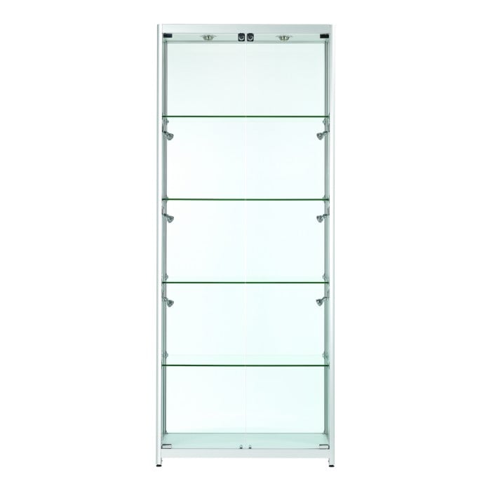 Vista Silver Display Cabinet Tall Wide – Display Cabinets Direct