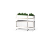 Caroline Display Storage With Planter Boxes and Doors SR-CD-PB05
