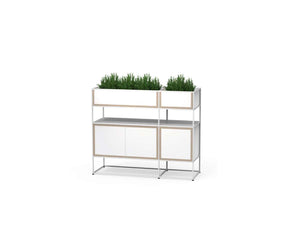 Caroline Display Storage With Planter Boxes and Doors SR-CD-PB05