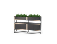 Caroline Display Storage With Planter Boxes and Doors SR-CD-PB06