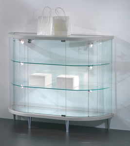 Elegance Lite Half Oval Glass Display Counter