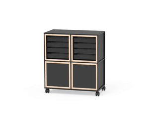 Caroline Display Shelving Trolley With Trays and Doors TR-CD10