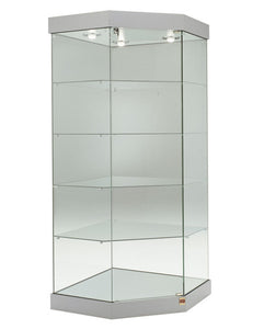 Premier 191 Corner Display Case with Lighting