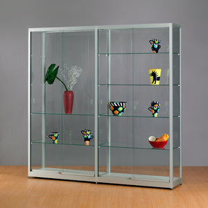 Aspire WME 1976 Glass Display Cabinet silver