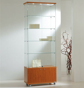 Tall display cabinet with glass doors discount