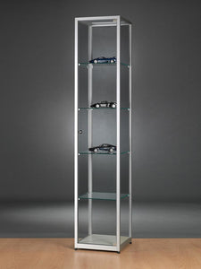 Aspire WMS 400 Glass Display Cabinet Silver